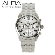 세이코 알바 스톱워치 크로노그라프 손목시계 AT3035X1