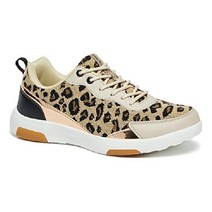 OrthoComfoot 여성용 정형 외과 신발 아치 지원 운동화 신경 병증 회복 내전 중족골통 건막류 Orthaheel 그레이 / 화이트 사이즈 8.5, 9, W2- 표범
