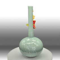 갤러리청담 한송이꽃병 도자기꽃병 청자화기 k도자기 한국기념품 핸드메이드꽃병, 다지인랜덤