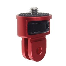 고프로악세사리 헬멧액션캠 카메라 마운트insta360용 x2 r 미니 삼각대 어댑터 14quot 나사 2 in 1 퀵 릴리스 베이스 cnc gopro hero 10 8 50, 회전 가능한 빨강 검정, 협력사, 다이빙 및 스노클링
