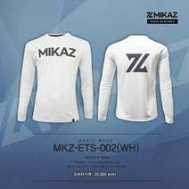 미카즈 배드민턴 긴팔 티셔츠 화이트 MKZ-ETS-002WH 탁구 볼링 배구 체육복 운동복