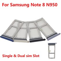 1Piece Sim Card Tray Micro SD Holder Slot For Samsung Galaxy Note 8 N950 N950FD Gold/Pink/White/Blue, [01] Single white