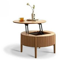 모던 우드 거실 높이조절 독서책상 노트북 리프트업, 리프트 테이블70x70x(42-62cm