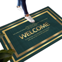 웰컴 WELCOME 매트 입구 발판 현관 업소용 입구 러그 어서오세요 발매트, 횡판(공작람) + 80x100cm(가로판), 1개