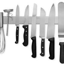 라이프시트 올 스텐 자석 칼걸이 칼걸이대 칼거치대 칼꽂이 칼블럭, 대형, 실버