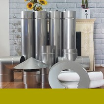 100mm 스텐연통/화목난로연통/펠렛난로연통/보일러연통, (흑관)1미터