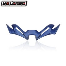 야마하 YZF-R3 YZF-R25 YZF R3 YZFR3 YZFR25 20-21 오토바이 전방 페어링 공기 역학 ABS 윙렛 커버 보호대, 02 Blue