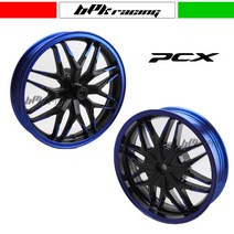 BPK레이싱 혼다 PCX125 휠 튜닝휠 더뉴PCX 휠 세트 19년 20년 프론트 앞 리어 뒤 튜닝 휠세트, 블루 휠세트(판넬없슴)