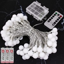 라이프란스 LED 앵두전구 캠핑 건전지 USB 리모컨 방수 방꾸미기 감성 줄조명, 건전지+리모컨형(건전지포함), 10M 80구