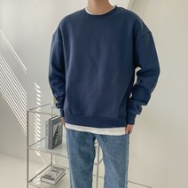 오버핏 기모 맨투맨 2211