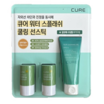 김정문알로에 큐어 쿨링 선스틱 23gX2 알로에선스틱 자외선차단 피부보습, 1개, Sun Stick