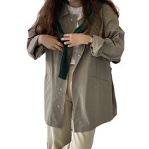 데이홀릭 로렌 싱글버튼 하프 트렌치코트