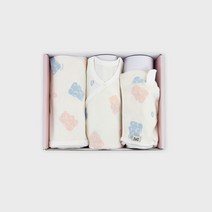 젤리꼬미 신생아 출산선물세트(배냇저고리+속싸개+모자)_사계절