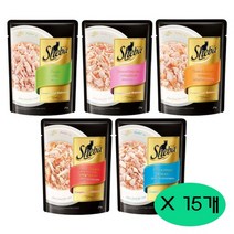 쉬바 고양이 주식 파우치 참치와 닭고기, 70g, 15개