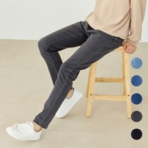 버번진 남성용 베른 슬림 스판 데일리 워싱 청바지 104