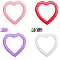 OFFICE 핑크 하트 거울 탁상용 화장대 선물 1P 도매, 양면리본하트거울(옐로우)