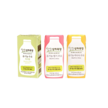 상하목장 유기농우유 125mlx10팩(바나나 딸기 저지방 혼합)/유통기한 임박2022.12.26