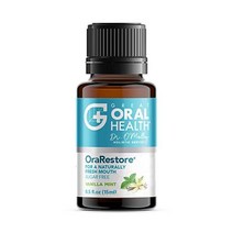 OraRestore 천연 구취 트리트먼트 에센셜 오일 농축 혼합 건강한 잇몸 및 치아를 위한 치과 의사가 배합한 액체 치약 구강 세정제 관리를 치아 전자책자 포함 (2팩) 미국직송, 0.5 Fl Oz (Pack of 1)