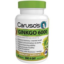 NZ 직구 카루소스 One 그린 캡 a Day Ginkgo 6000 60TAB 1팩, 수량, 상세참조
