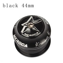 MEROCA-스티어링 칼럼 1 18 44MM Mtb 자전거 헤드셋 포크 볼 베어링 테이퍼 산악 스레드리스 와셔, 02 black 44mm