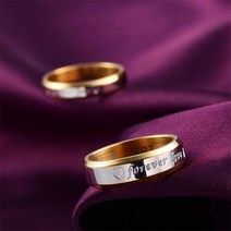 커플링 TIEEFEGO 925 실버 18k 골드 포에버 러브 커플 반지 남성 및 여성 6-10 글래머 패션 주얼리 선물