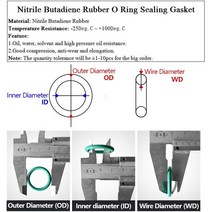 NBR O 링 씰 개스킷 두께 CS 2.5mm OD 6 ~ 190mm 니트릴 부탄올 고무 스페이서 오일 저항 와셔 둥근 모양, 01 2.4mm, 48 OD 54mm ID 49.2mm