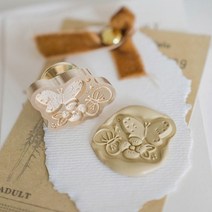 비즈 실링 왁스 도장 Small House Stamp Wax Bird Butterfly Seal DIY Postage Wedding Envelopes Craft De, 02 Bird Flower Handle