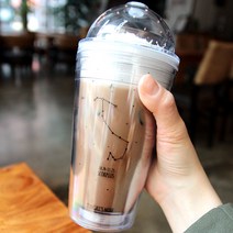 별자리 이니셜 투명텀블러, 슬림 투명텀블러 350ml