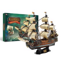 정품 큐빅펀 산펠리페호 선박 시리즈 3D 입체퍼즐 베슬, 단품, 단품