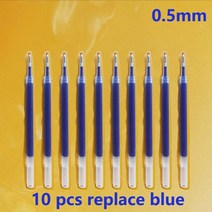 샤오미-젤 잉크 펜 쓰기 부드러운 빛 미지아 코어 교체 리필 블루 레드 블랙 0.5mm 비즈니스 롤러 볼펜, 37 10 pcs Blue