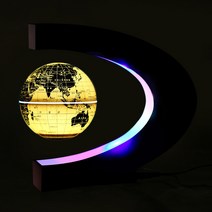 장식용 자기부상 지구본 우리나라관광지도 이스라엘 세계지도 자석판 전국관광안내 남아메리카 동남아시아 스페인 이란 프랑스 북아메리카 세계 지도 초등학생 선물용, 새로운 4 인치 C 모양의 황금 밤 진주