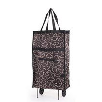 애드라이프 접이식 바구니 카트 파우치형, 1개, 갈색