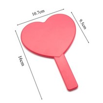 하트거울 속눈썹 연장 핸드헬드 거울 커스텀 로고 하트 모양 스퀘어 스파 살롱 손잡이가 있는 맞춤형 컴팩트 메이크업, M06