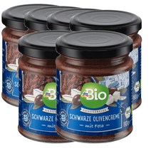 디엠바이오 dmBio Black olive cream 독일 페타치즈를 곁들인 블랙 올리브 크림 190g, 6팩