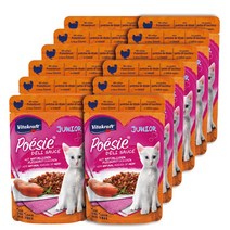 비타크래프트 포에시 델리소스 85g X 12개 대용량 고양이 주식파우치, 델리소스 칠면조주니어 85g X 12개