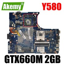 QIWY4 LA-8002P Lenovo Y580 노트북 마더 보드 PC 메인 GTX660M 2GB HM76 지원 i3 i5 i7 cpu, 한개옵션0