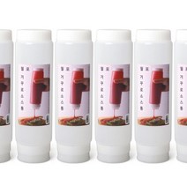 토탈하우스 월포 거꾸로소스통 6P세트 470ml 거꾸로케찹통 프렌차이즈소스병 5808