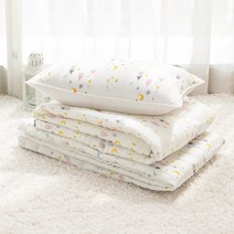 유아 인견 여름 낮잠이불 풀세트 이불세트 패드세트, 스윗드림(백아이보리)