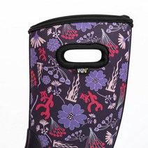 WTW 여성용 레인 부츠 방수 고무 머크 부츠 와이드 카프 네오프렌 단열 겨.. 정품보장, Pink Flower