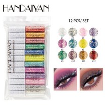 아이라이너 Handaiyan 컬러 세트 방수 펜슬 롱래스팅 메이크업 코스메틱 뷰티 1세트, 12개-초