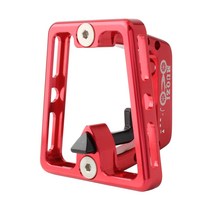 랙용 초경량 접이식 자전거 전면 랙 브래킷, 53x66x70MM, 알루미늄, 레드