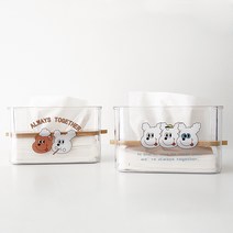 얼웨이즈 아크릴 투명 각티슈 케이스 티슈 커버 케이스 (2type), 버블버블, 1개
