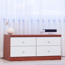 리더스퍼니처 3자2단 TV대 서랍장, 서랍장(체리화이트)