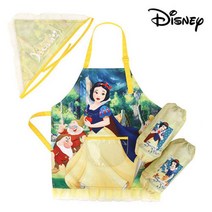 백설공주 앞치마 세트 K46 유아 아동 미술 가운 아이 어린이 방수 팔토시 놀이 데일리