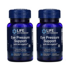 Life Extension 라이프익스텐션 아이프레셔 서포트 미르토제놀 함유 30베지캡슐 2팩, 30캡슐, 2개