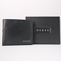 GUESS 게스 남성 반지갑 / 프리미엄 블랙 / 31GU22X003