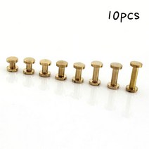 10pcs 솔리드 브래스 바인딩 시카고 나사 네일 스터드 리벳 사진 앨범 가죽 공예 벨트 지갑 패스너 10/8mm, 08 10x7