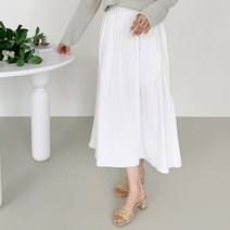 여성 밴딩 A라인 플레어 롱스커트 긴치마