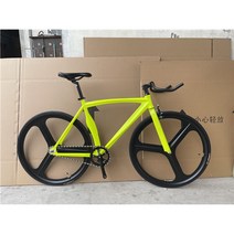 픽시 자전거 입문 자전거픽시 크래식 가벼운 탄소 가성비 픽시자전거, 형광노랑전후삼도