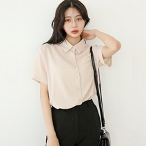 여름 반팔 블라우스 링클프리 여성 여자 셔츠 W310
